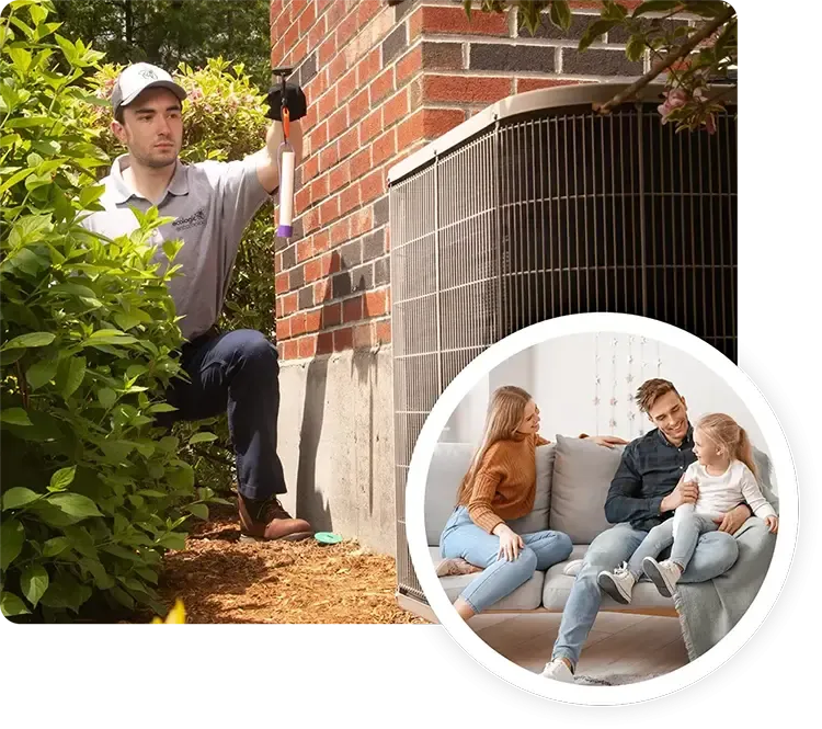Technician inspecting termite bait