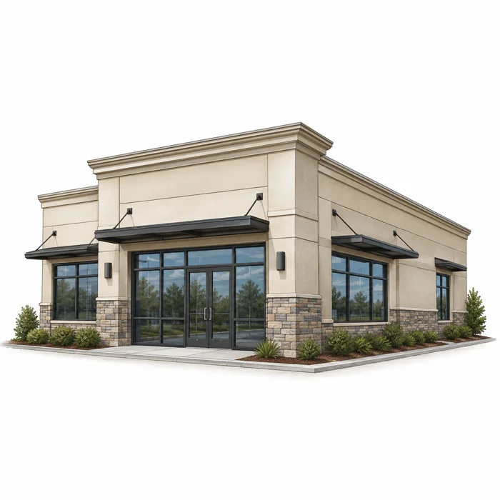 restaurant commercial building icon